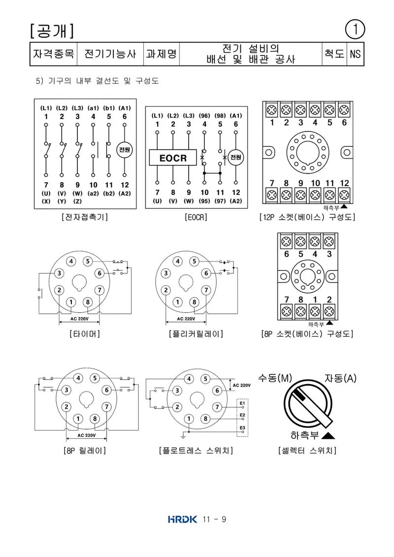 전기기능사 공개문제 9쪽 (한국산업인력공단 공식)