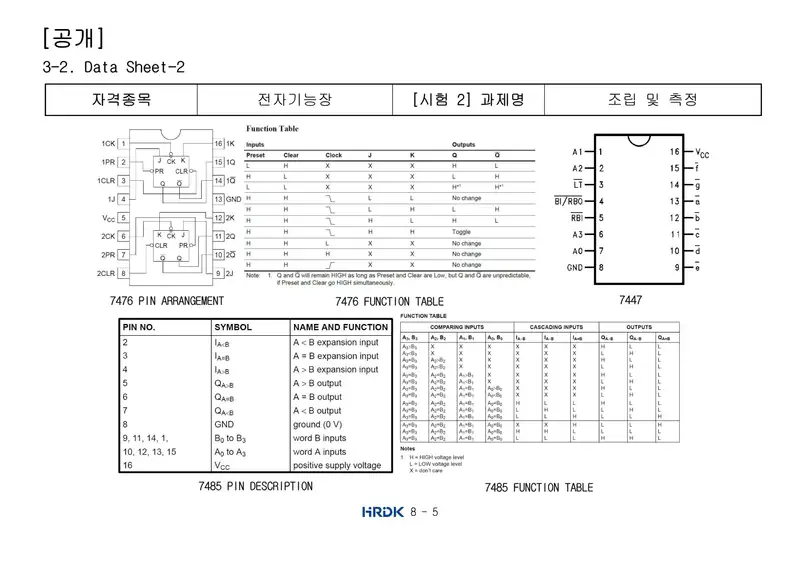 전자기능장 공개문제 5쪽 (한국산업인력공단 공식)