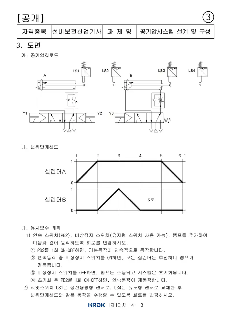 설비보전산업기사 공개문제 5쪽 (한국산업인력공단 공식)