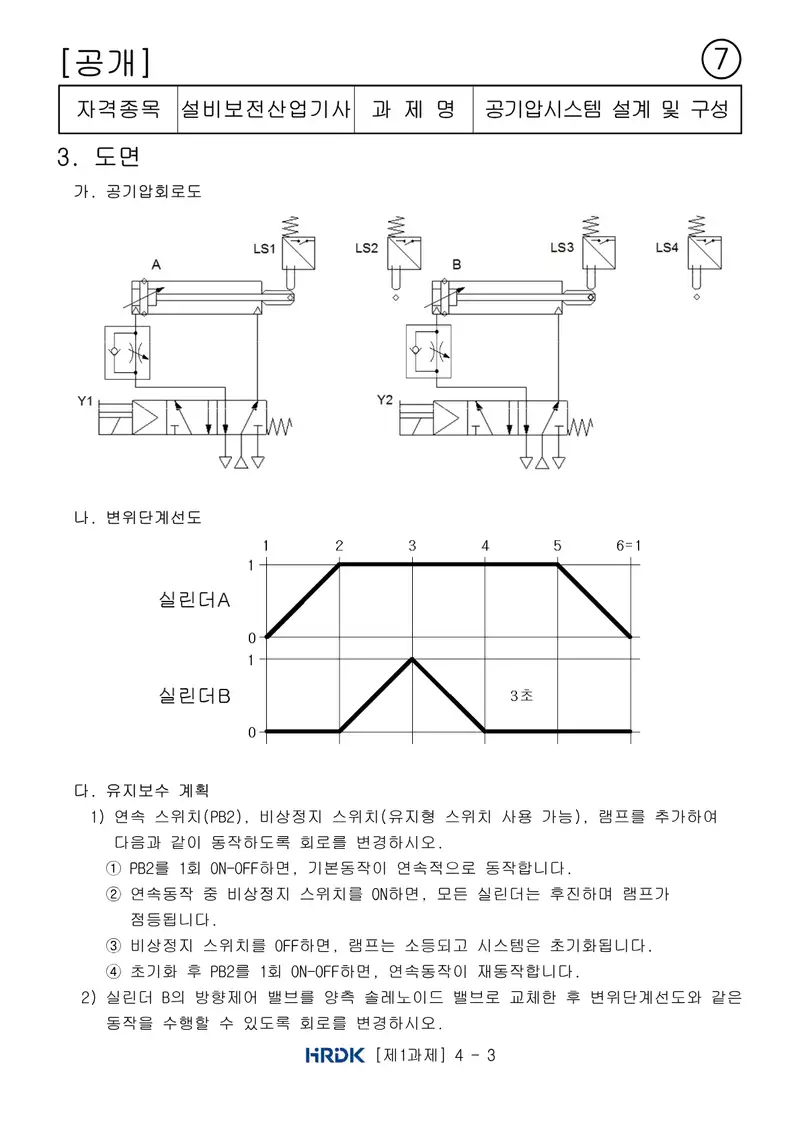 설비보전산업기사 공개문제 9쪽 (한국산업인력공단 공식)