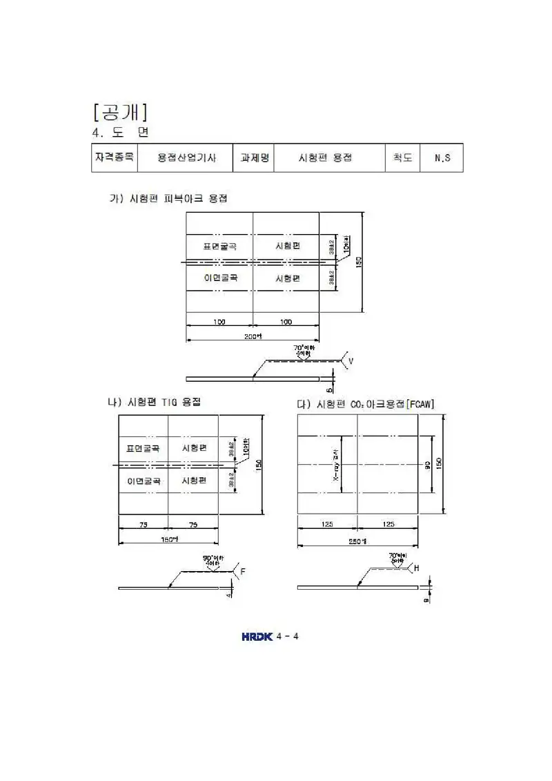 용접산업기사 공개문제 19쪽 (한국산업인력공단 공식)